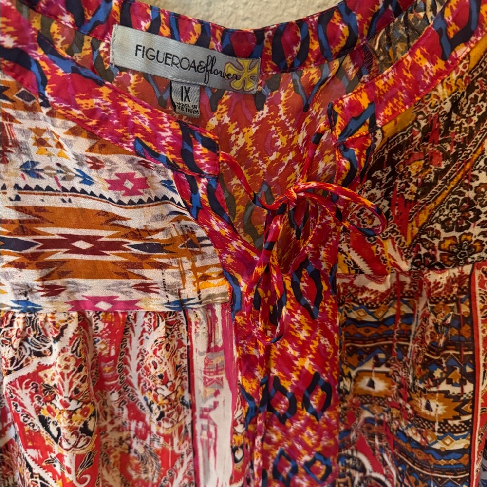 Bohemian Multicolor Blouse - Picture 3 of 3